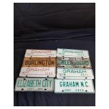 8 Vintage License Plates