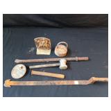 Lot of Blacksmith Tools + Cowboy Bookend