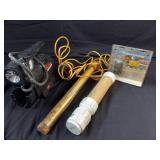 Air Compressor, Shop Light, PVC Pipe Piece & 60