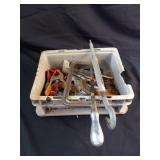 Box Lot of Clamps and other Tools