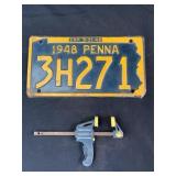 License plate Penna-1948Quick ratcheting base