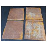 Days O Work Embossed Metal Sheets Rusted