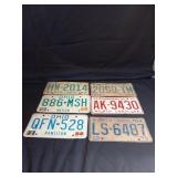 Grouping of Vintage License Plates