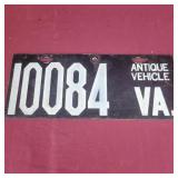 Antique Vehicle VA license Plate