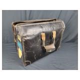 Antique Leather Briefcase 18" long 8" wide 12"