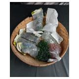 Basket With Lot of Craft Marbles