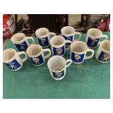 10 Morton Salt coffee cups various styles and