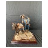 Pioneer and his Donkey figurine
