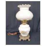 White Milk Glass Hobnail Light