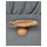 Vintage Copper & Brass Bowl 6¾" long 2¾" tall