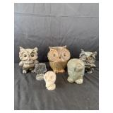 Lot of decorative owl figurines