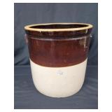 #4 Stoneware Crock w/ Handles 11" wide 11.5" tall