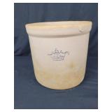 #2 Blue Crown Stoneware Crock 9" tall 9.5" wide