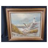 Lighthouse Painting 31"w 27"t