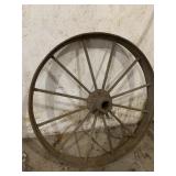 #4 Large Antique Iron Wagon Wheel 14"