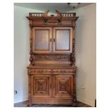 Antique Buffet a Deux Corps Solid Oak