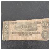 1864 Confederate 10 Dollar Bill - Richmond VA