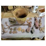 Pulleys, Weights, Hooks, Wire Puller and Well