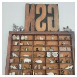 Group of Miniatures and Printing Press