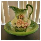 Ironstone English Wash Bowl and Pitcher Set
