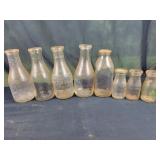 Antique Milk Bottles Lot