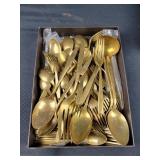 Gold Colores Silverware Set