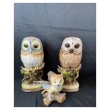 4-Owls decor some damage on nose picture included