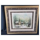 Framed Church Print 27"t 30.5"w