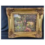 Framed Oil Painting 19.5"w 13"t