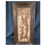 Woman Posing With Flowers Print 22.5"t 10.5"w