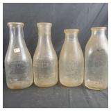 4 Milk Bottles - 2 Winston-Salem NC, Welch, WV, 1