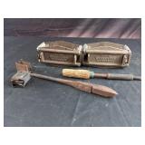 2 Kerr Equalock Compresses + Soldering Irons and