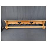 Wooden Shelf- 53" long 11" tall 5¼" deep