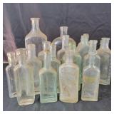 Group of Various Medicine Bottles and Flask Jar