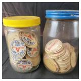 2 Jars with Milk Bottle Caps - Daririch Neptune