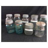 9 Various Mason Jars