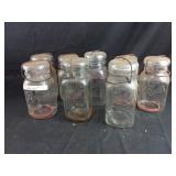 8 Ideal Mason Canister Jars + Atlas Good Luck Jar