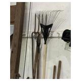 Yard tools metal rake, crowbar and more!