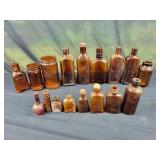 Vintage Amber Medicine Bottles