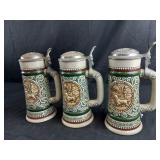 3 Avon Beer Steins