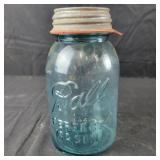 #13 Blue Ball Mason Jar with Zinc Lid