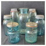 7 Mason Jars - Various Sizes and Brands