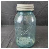 #13 Blue Ball Mason Jar with Zinc Lid