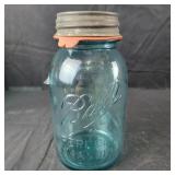 #13 Blue Ball Mason Jar with Zinc Lid