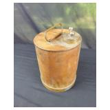 Antique Copper Can 7.5"t 6"w