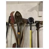 Lot of old tools axes, splitter and more!!