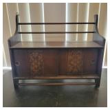 Wood Wall mount Shelf with storage