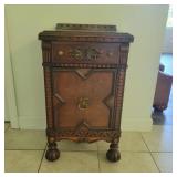 Antique Wood Cabinet/Nightstand 17"Wx15"Dx29"T
