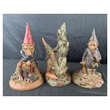3 Gnomes Middle one has broken piece from top