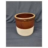 Small Stoneware Crock- 7" tall 7.5" wide